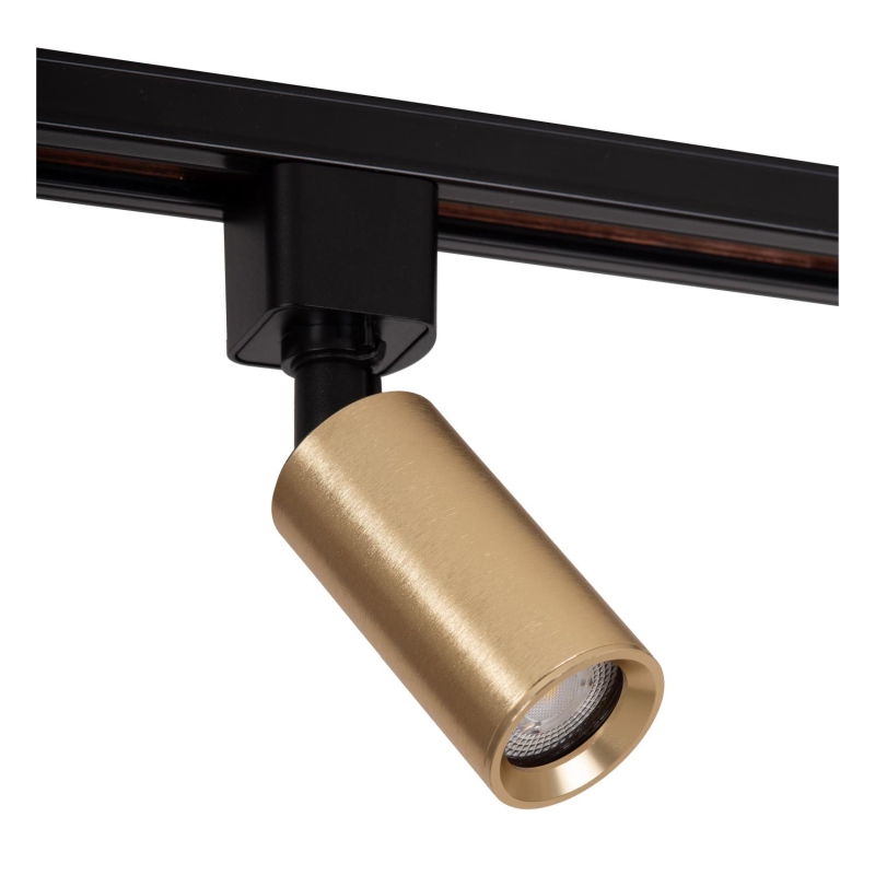 Lucide TRACK RITMO Track spot - 1-circuit Track lighting system - 1xGU10/MR11 - Matt Gold / Brass (Extension)